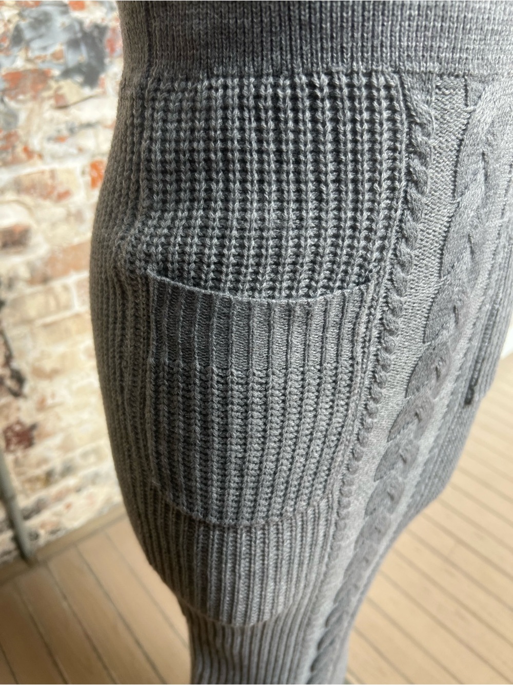 JLuxeLabel Cable-Knit Wiggle Midi Skirt - Picture 7 of 8